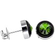 9mm Bezel August Birthstone Stud Earrings