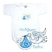 BABY BODYSUIT WHITE  LIGHT BLUE STORK ANTIGUAN  ANTIGUA AND BARBUDA