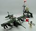 LARGE Building Block Set: MILITARY FIGHTER JET + MINI FIGURES + COMMAND POST. 225 PCS