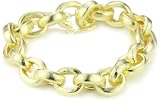 41PMF7U8sNL. SL160  Marcia Moran 18k Gold Plated Chunky Chain Bracelet 8