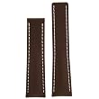 22 millimeter Leather Watch Strap for 20 millimeter Deployment Buckle Dark Brown Tech Swiss