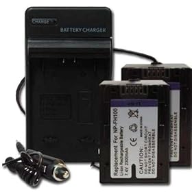 2Pcs Battery+Charger for Sony NP FH100 NP-FH30 NP-FH40 NP-FH50 NP-FH60 NP-FH70 NP-FH90 NP-FP50 NP-FP51 NP-FP70 NP-FP71 NP-FP90