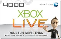 Xbox 360 Live 4000 Points [Online Game Code]