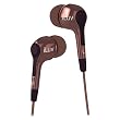 iLuv IEP222BRN Café Nites In-ear Earphones for iPod, iPhone, MP3 and CD players - Brown