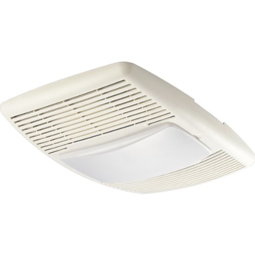 Progress Lighting Pv006-30 70Cfm Exhaust Fan with Light-Heater Combination Fixture and Polycarbonate Light Lens, White
