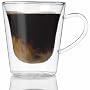 Luigi Bormioli Duo 10-Ounce Coffee/Latte Glasses, Set of 4