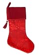 17" Whimsical Red Glitter Polka Dot Christmas Stocking