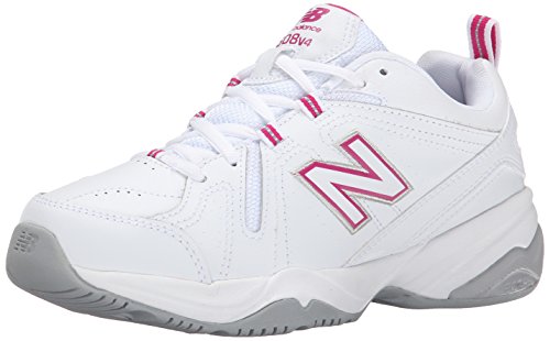 New Balance Women's WX608V4 Training Shoe,White/Pink,10 B US
