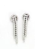 Diamond Earrings Fine Earrings 2.0k G.V.V.S Brilliant Diamonds on 18k White Gold Damiani Style Design Earrings Matching Necklace Available Made in Italy
