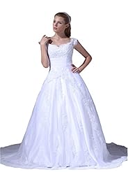 A-line Lace-Up Vintage Cap Sleeves  Dress