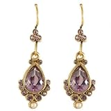 Lee Angel Gold Purple Crystal Earring