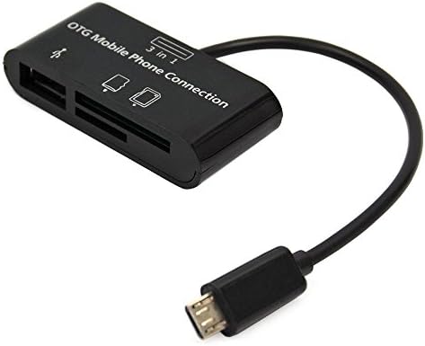 Techshowe 3 in 1 Micro USB OTG Host Adapter SD MMC TF Card Reader Hub Adapter for Samsung Galaxy S4 S2 S3 Note 2 Tablet Black