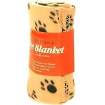 UKayed Soft Fleece Delux Cream Pet Blanket 120cm X 80cm