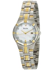 Bulova Womens 98P116 Diamond Mother-Of-Pearl Dial Bracelet Watch