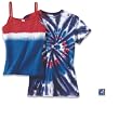 Patriotic Tie-Dyed - Ladies' Cut-Spiral Short Sleeve T-shirt - 600US