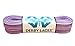 Derby Laces Striped - Flat, 10mm Wide, for Boots, Skates, Roller Derby, and Hockey Skates (Purple and White, 120 Inch / 305 cm)