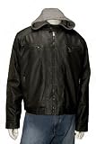 Mens Lined Soft Leather Hooded Jacket