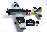 New 4 CH Black Focke-Wulf FW 190 Radio Remote Control Electric RC Warbird Airplane RTF