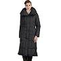 Phistic Women's Long Quilted Down Coat in Black or Chocolate