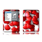 Sweet Heart (Red Hearts) Design Protective Decal Skin Sticker for Apple iPod nano 3G (3rd Generation) 4GB/ 8GB Player