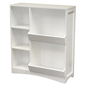 RiverRidge Kids Storage Cabinet with 2 Veggie Bins, 3 Shelves, White