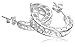 Silver Pave Cubic Zirconia 1/2 Hoop Earrings