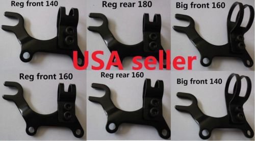 Bike Disc brake bracket frame adaptor bicycle REG / BIG / XL 3 sizes for 140mm /160mm /180mm disc brake rotor (Reg 1/2-7/8 inch for front 160mm rotor)