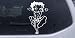 Betty Boop Skirt Cartoons Car Window Wall Laptop Decal Sticker -- White 2.5in X 4in