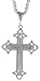 Sterling Silver 2 1/16 (52 mm) Diamond Cut Cross Pendant
