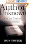 Author Unknown: On the Trail of Anonymous