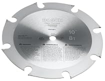 Bosch PRO108FC 10-Inch 8 Tooth FTG Fiber Cement Saw Blade with 5/8-Inch Arbor