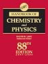 CRC Handbook of Chemistry and Physics, 88th Edition (Crc Handbook of Chemistry and Physics)