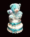 Big Bear Baby Diaper Cake Gift (Baby Blue)