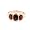 Luxury 9K Rose Gold Ladies Garnet 3 Stone Ring - Finger Sizes 5 to 12 Available