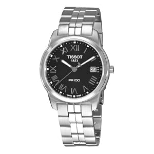 Tissot Men's T0494101105301 PR 100 Black Dial Bracelet Watch $179