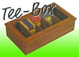 TEEBOX aus Bambus mit Sichtfenster Teedose Teekiste NEU