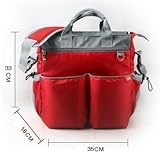 【ginza福ya MTB-8】マザーズバッグ　ショルダー　2WAY　タイプ　哺乳瓶保温ケース付き　おむつ替えシート　ベビーカー取り付けストラップ　小分けポーチ　４点　付き　軽量 大容量 トートバッグ