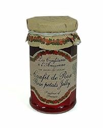 Rose Petal Jam Andresy All natural French jam pure sugar cane 9 oz jar Confitures a l'Ancienne, One