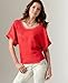 Hot Shorts - DKNY Jeans Top, Short Sleeve Embroidered Hot Watermelon S