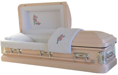 2145  18 Gauge Steel Casket<br>Light Pink Finish