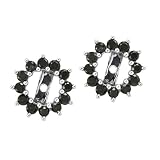 14k White Gold Black Diamond Earring Jackets (1/2 cttw)