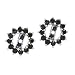 14k White Gold Black Diamond Earring Jackets (1/2 cttw)