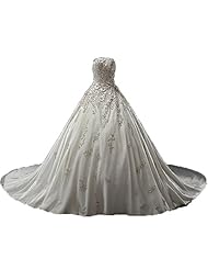 A-line Strapless Sleeveless Applique Lace-Up Beaded Jumpsuit  with a Chapel Train 