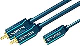 Clicktronic Casual MP3 Y-Adapter (3,5mm Klinken-Kupplung/2x Cinch-Stecker) 0,1 m