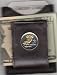 158FMC - Gorgeous 2-Toned Gold on Silver Greek quarter size Owl, Coin - (Folding) Money clips