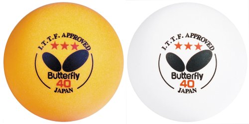 Butterfly ITTF Approved 3-Star 40mm Table Tennis Balls (6-Pack)