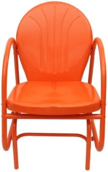 Orange Retro Metal Tulip Single Glider