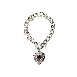 2.45 cttw Amethyst Sterling Silver Bracelet by Effy Collection by Finejewelers