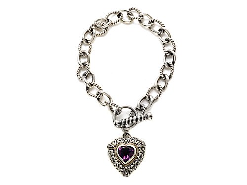 2.45 cttw Amethyst Sterling Silver Bracelet by Effy Collection