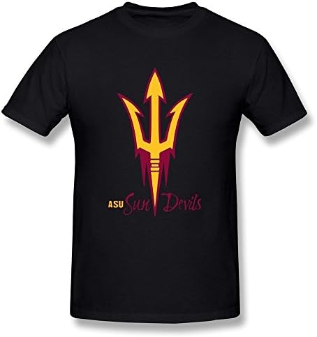 HOOYOUNG Ncaa Arizona State Sun Devils Logo Men's T-shirts XL Black